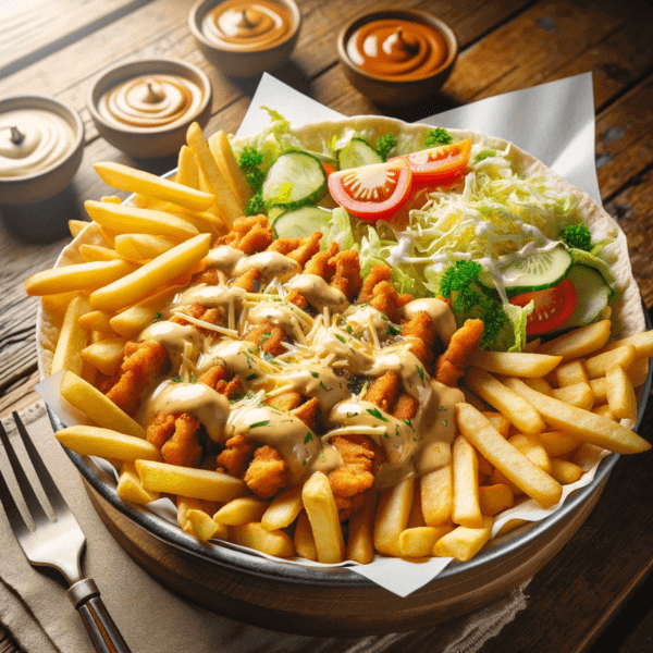 Vegan Kipshoarma kapsalon