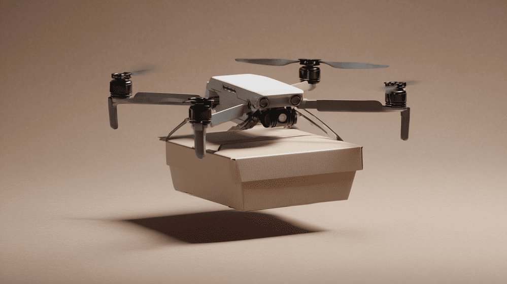 een drone die jouw bestelling eten komt bezorgen