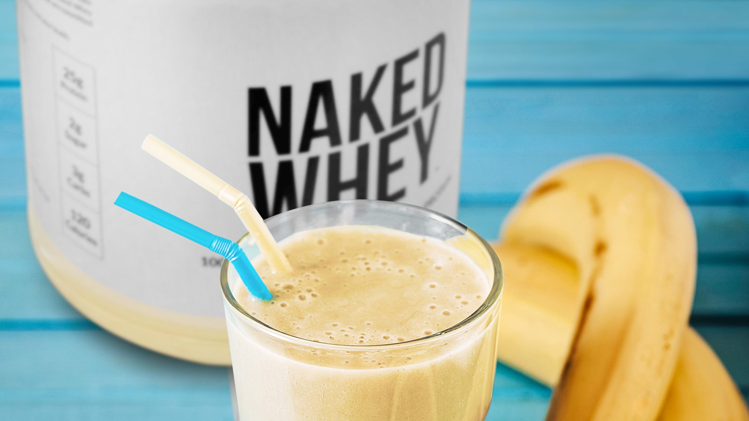 Naked Whey eiwitrijke vanille smoothie
