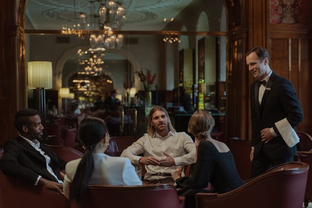 Avondje uit dineren in het buitenland