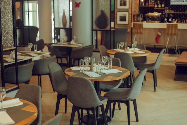 Het interieur van een restaurant