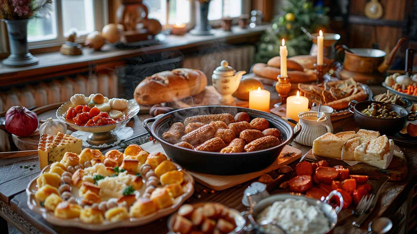 Nederlands eten op een tafel