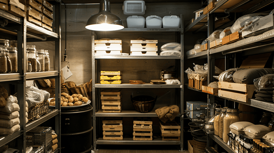 voorraadopslag van een restaurant