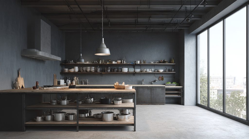 Een industriële keuken waar stijl en functie samenkomen