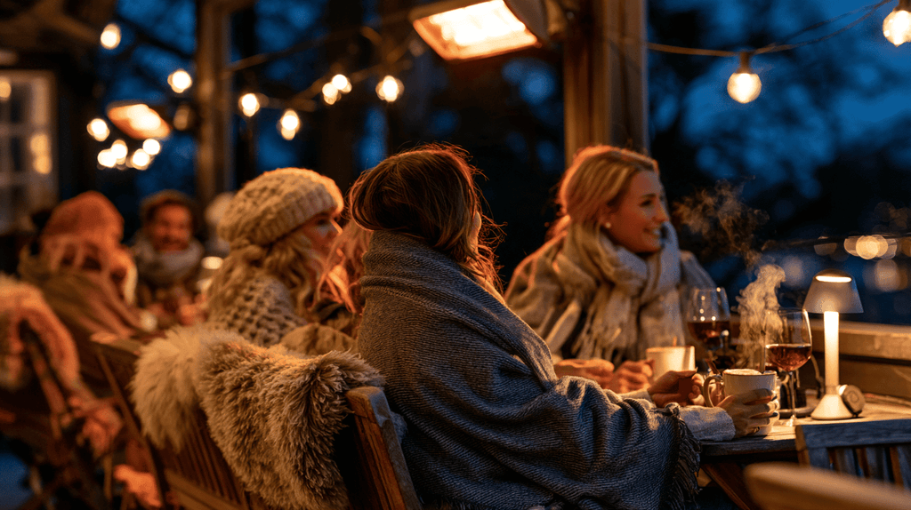 gasten op het winterterras